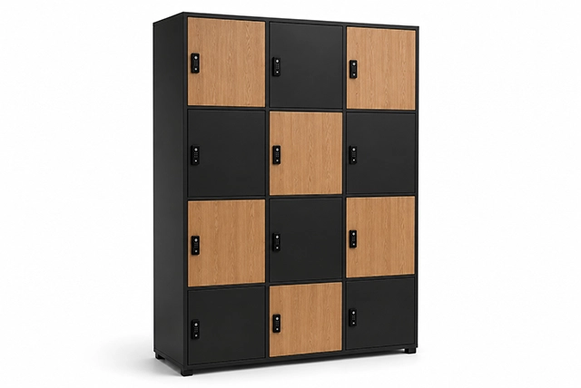 Lockers corporativos para almacenamiento seguro en oficinas y empresas.